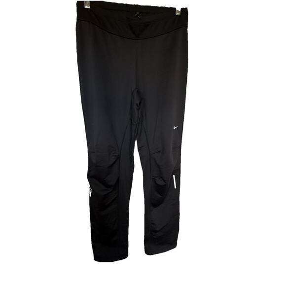 Nike Women’s Running Pants‎ Straight Zipper Leg Black Size S 28x30 - Picture 1 of 12